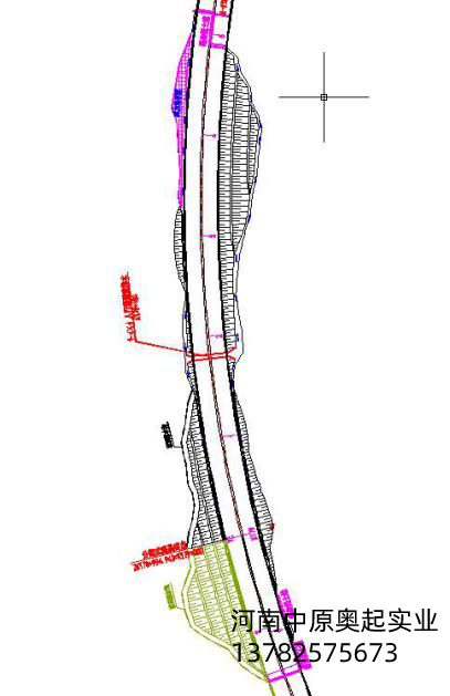 梁場所在路基段平麵圖 